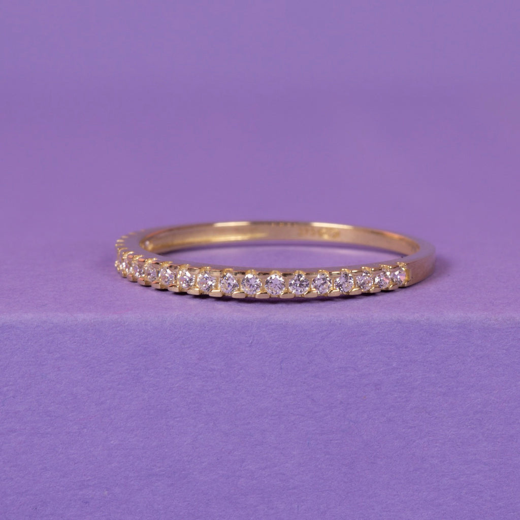 "Délicatesse" Ring - Yellow Gold 375/1000 and Zirconium