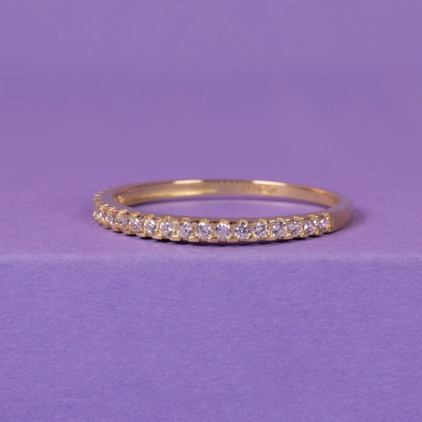 "Délicatesse" Ring - Yellow Gold 375/1000 and Zirconium