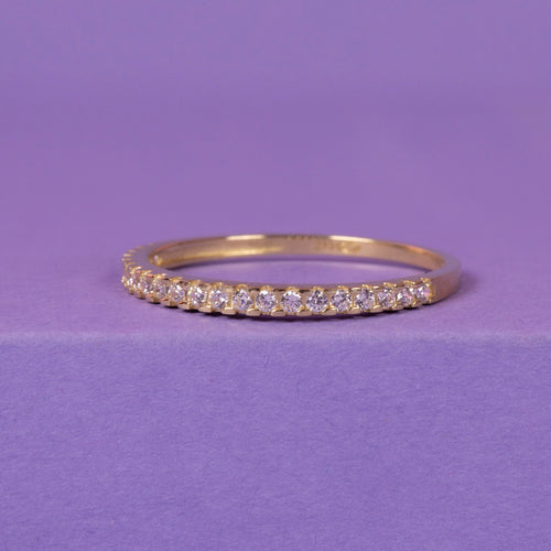Bague "Délicatesse" - Or Jaune 375/1000 Et Zirconium