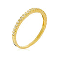 "Delicacy" Ring in 375/1000 Yellow Gold and Zirconium
