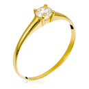 Bague "Raffinée" Or Jaune 375/1000 Et Zirconium