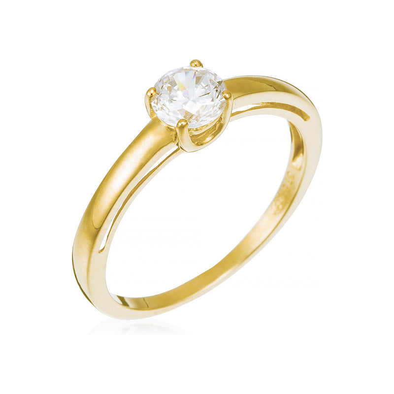 Bague "Raffinée" Or Jaune 375/1000 Et Zirconium