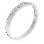 "Justesse" White Gold 375/1000 And Zirconium Ring