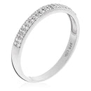 Bague "Justesse" Or Blanc 375/1000 Et Zirconium