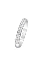 "Justesse" White Gold 375/1000 And Zirconium Ring