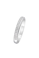 Bague "Justesse" Or Blanc 375/1000 Et Zirconium