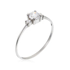 "Intuition" Ring White Gold 375/1000 And Zirconium