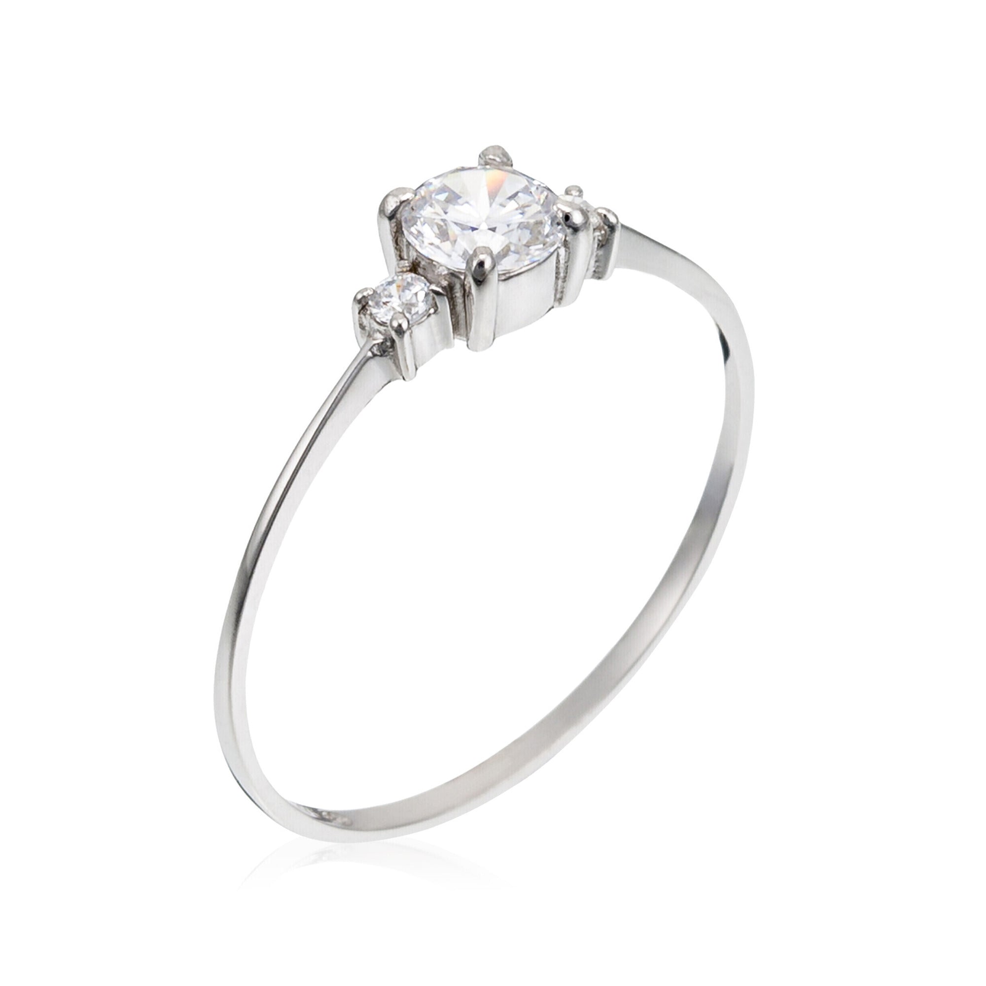 "Intuition" Ring White Gold 375/1000 And Zirconium