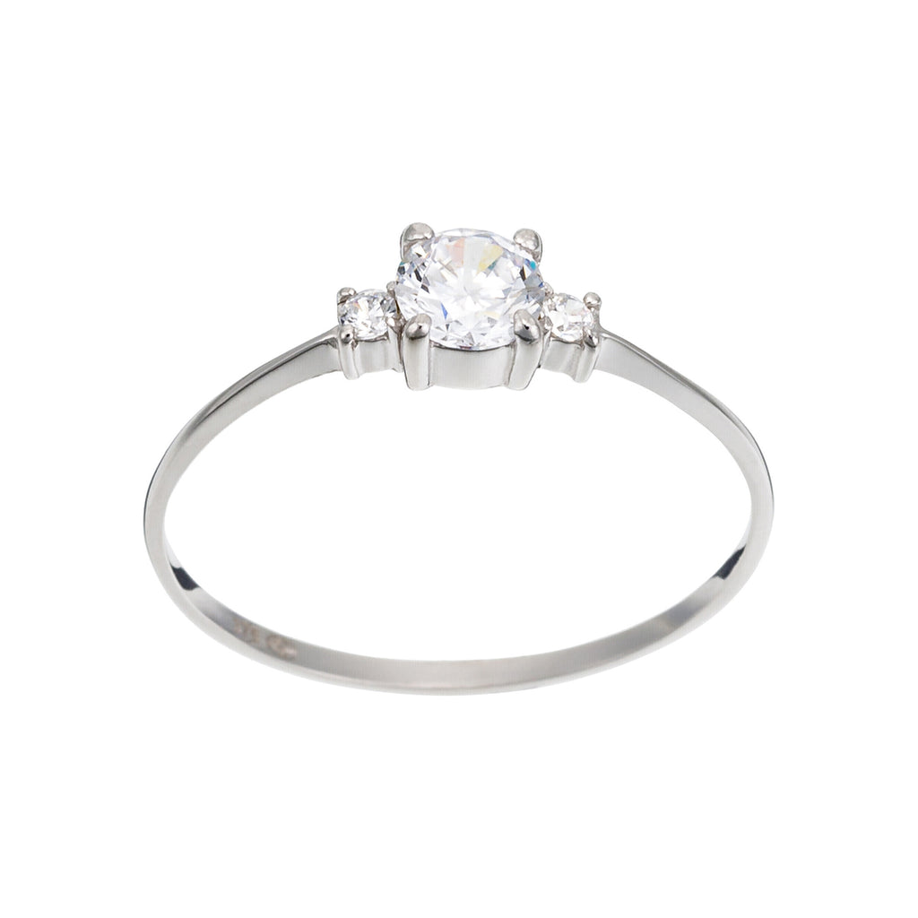 "Intuition" Ring White Gold 375/1000 And Zirconium