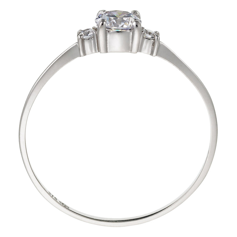 Bague "Intuition" Or Blanc 375/1000 Et Zirconium