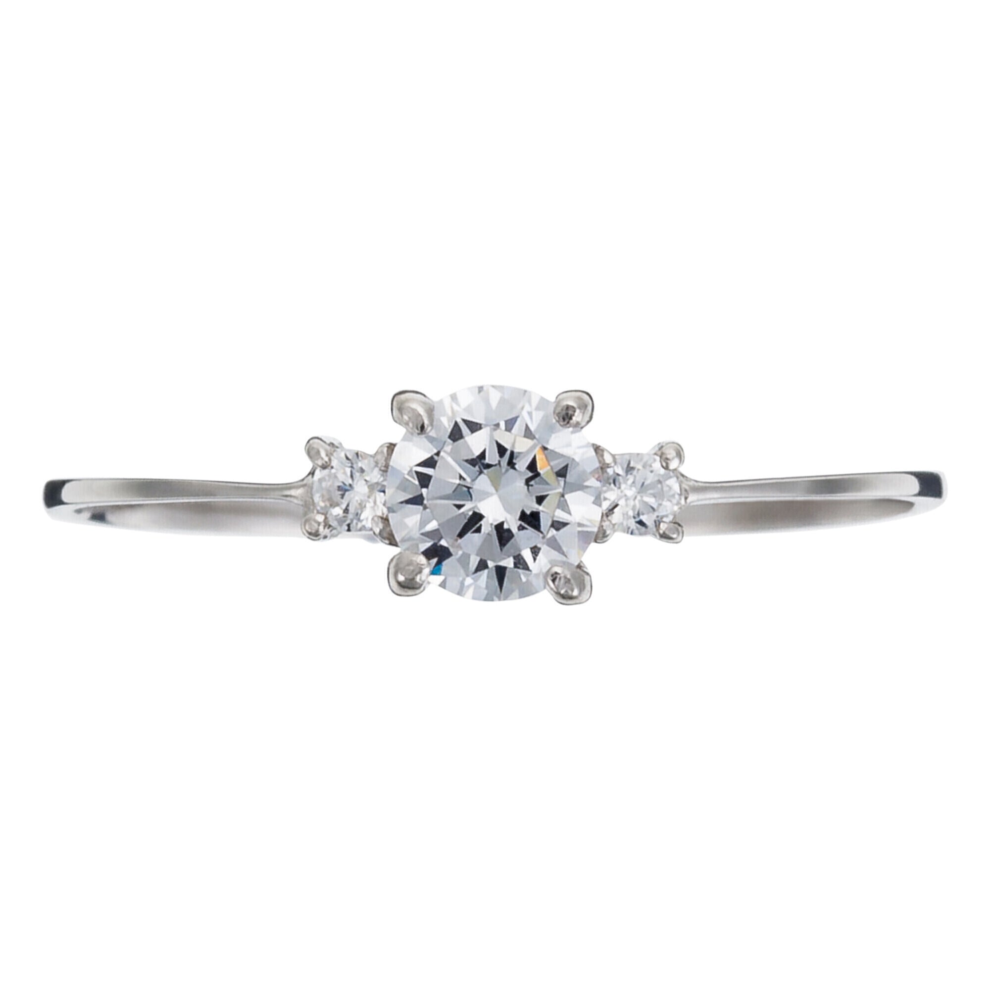 "Intuition" Ring White Gold 375/1000 And Zirconium