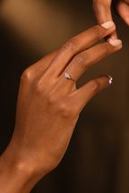 Bague "Intuition" Or Blanc 375/1000 Et Zirconium