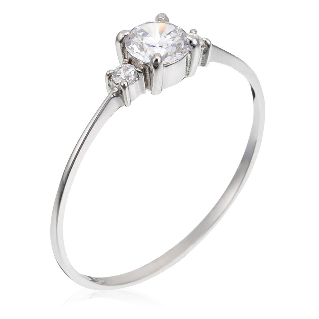 "Intuition" Ring White Gold 375/1000 And Zirconium