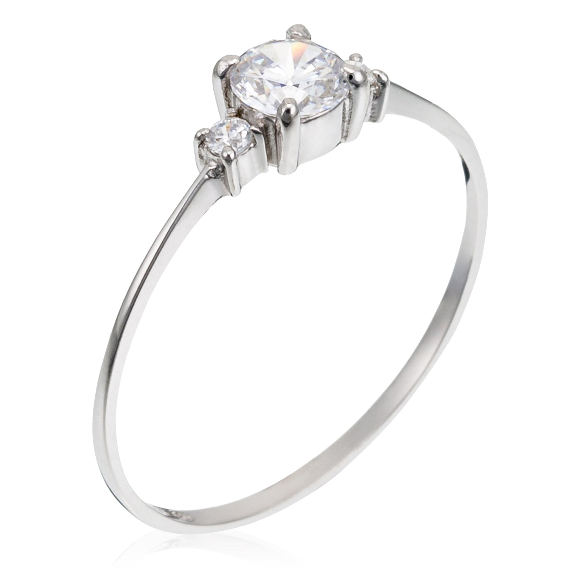 "Intuition" Ring White Gold 375/1000 And Zirconium