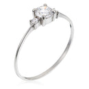Bague "Intuition" Or Blanc 375/1000 Et Zirconium