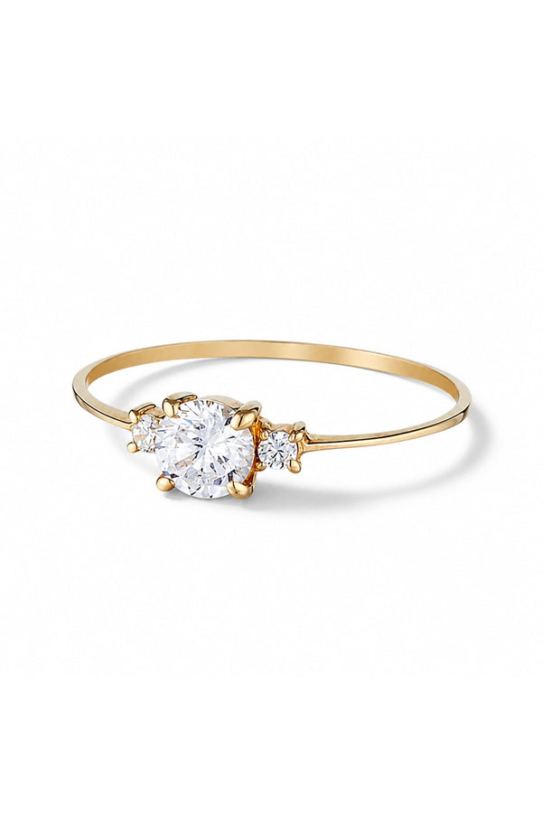 Bague "Intuition" Or Jaune 375/1000 Et Zirconium