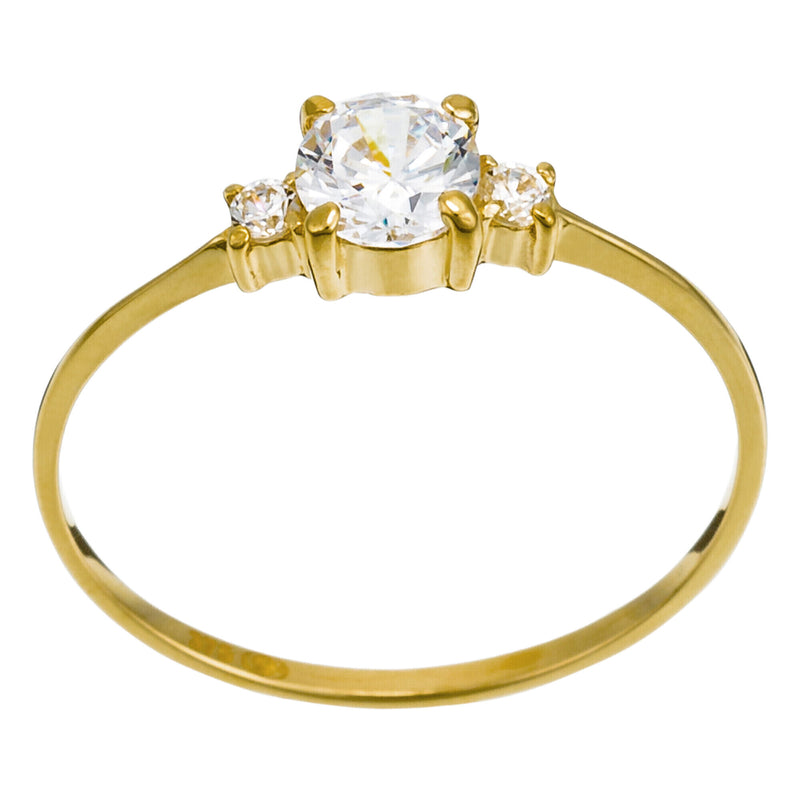 Bague "Intuition" Or Jaune 375/1000 Et Zirconium