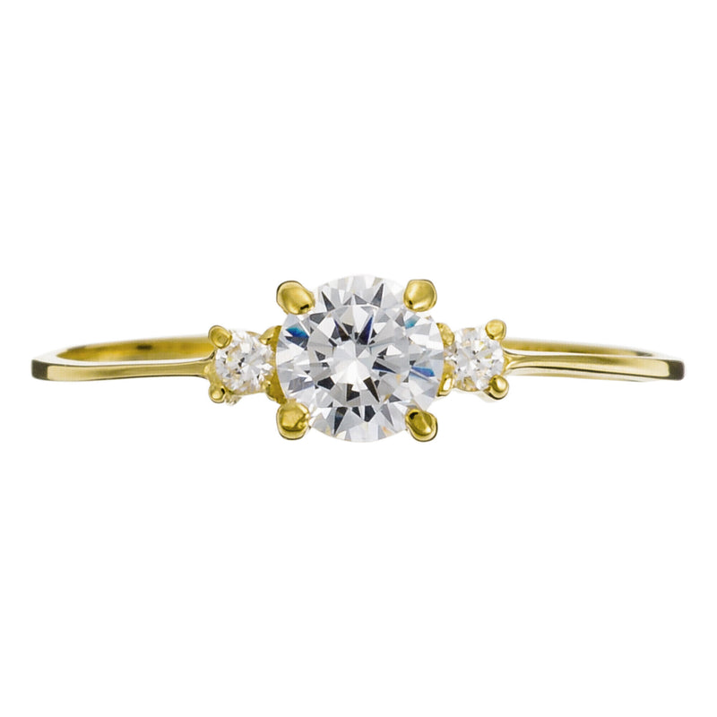 Bague "Intuition" Or Jaune 375/1000 Et Zirconium