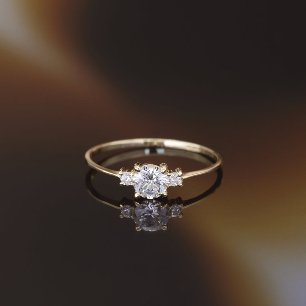 Bague "Intuition" Or Jaune 375/1000 Et Zirconium