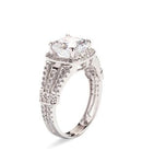 Bague "Magnifique" Or Blanc 375/1000 Et Zirconium