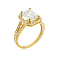 "Splendor" Ring in 375/1000 Yellow Gold and Zirconium