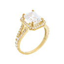 Bague "Splendeur" Or Jaune 375/1000 Et Zirconium