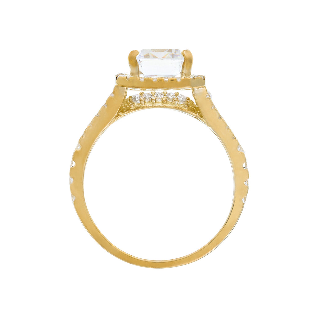 "Splendeur" Ring Yellow Gold 375/1000 and Zirconium
