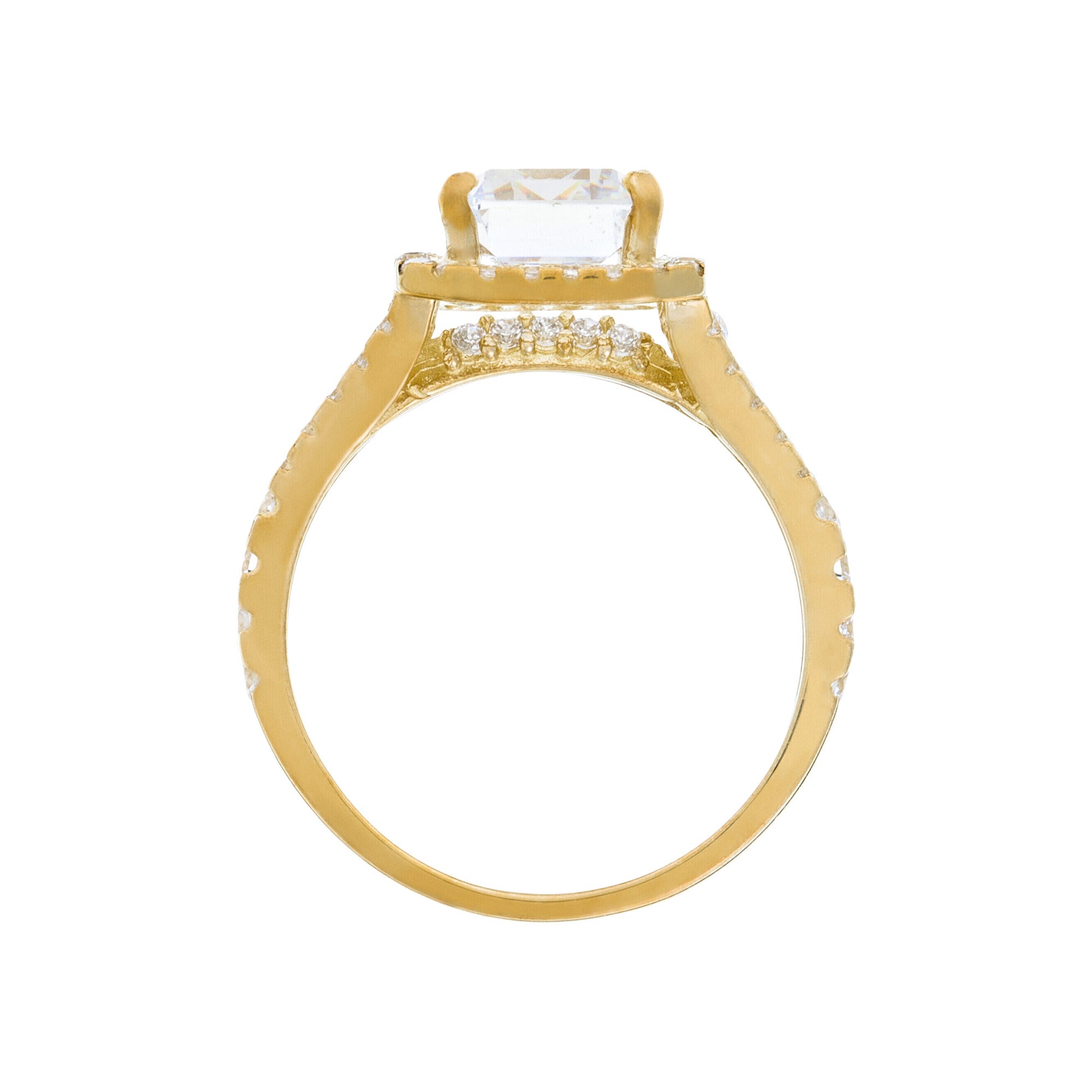 "Splendeur" Ring Yellow Gold 375/1000 and Zirconium
