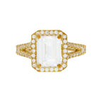 "Splendeur" Ring Yellow Gold 375/1000 and Zirconium