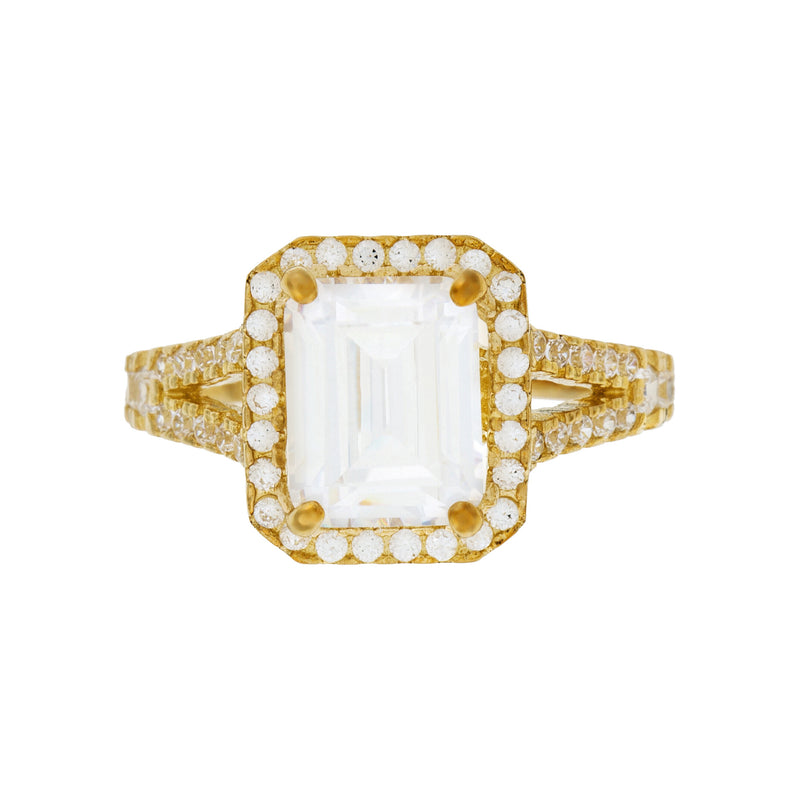 Bague "Splendeur" Or Jaune 375/1000 Et Zirconium