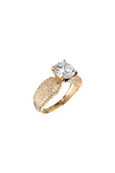 Bague "Don D'Amour" Or Jaune 375/1000 Et Zirconium