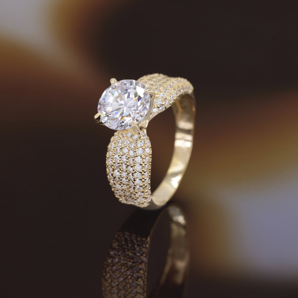 Bague "Don D'Amour" Or Jaune 375/1000 Et Zirconium