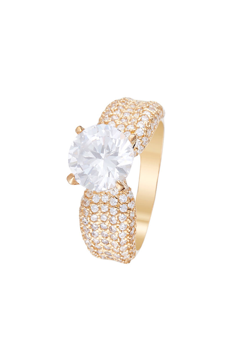 Bague "Don D'Amour" Or Jaune 375/1000 Et Zirconium
