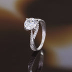 “Tourbillon” Ring 375/1000 White Gold And Zirconium