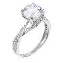 Bague "Tourbillon" Or Blanc 375/1000 Et Zirconium