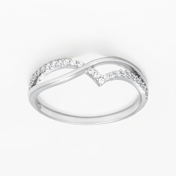 "Envol" White Gold 375/1000 and Zirconium Ring