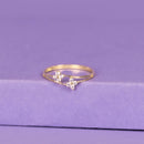 Bague "Rencontre Florale" - Or Jaune 375/1000
