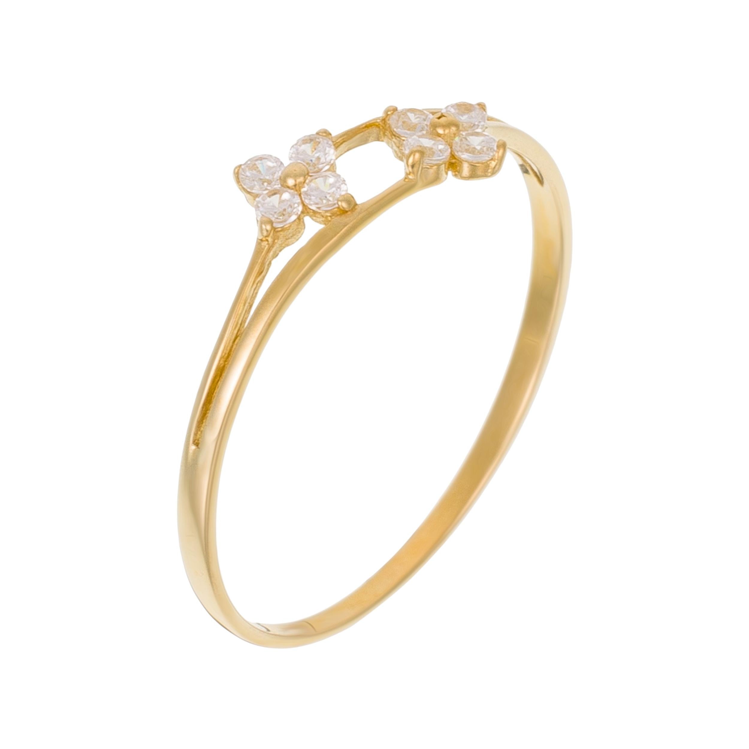 "Floral Encounter" Ring, 375/1000 Yellow Gold