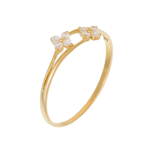 Bague "Rencontre Florale" Or Jaune 375/1000