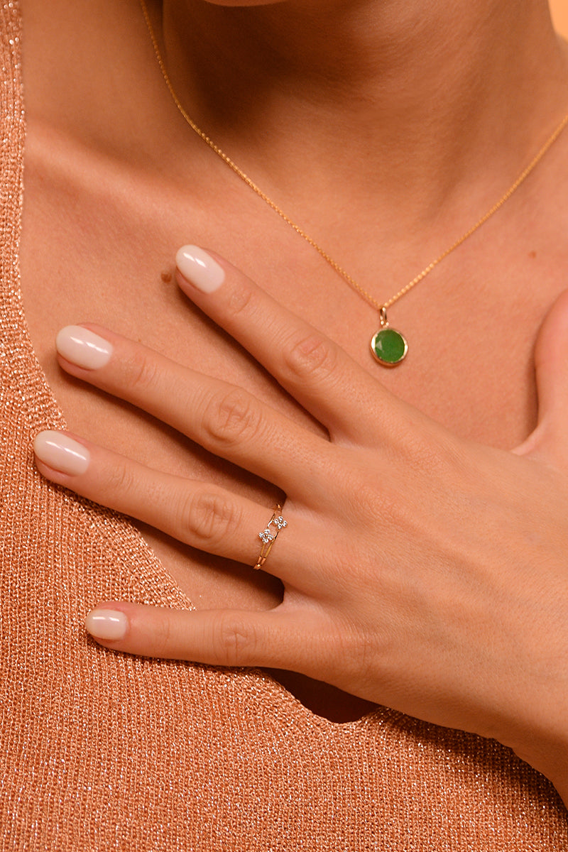 Bague "Rencontre Florale" - Or Jaune 375/1000