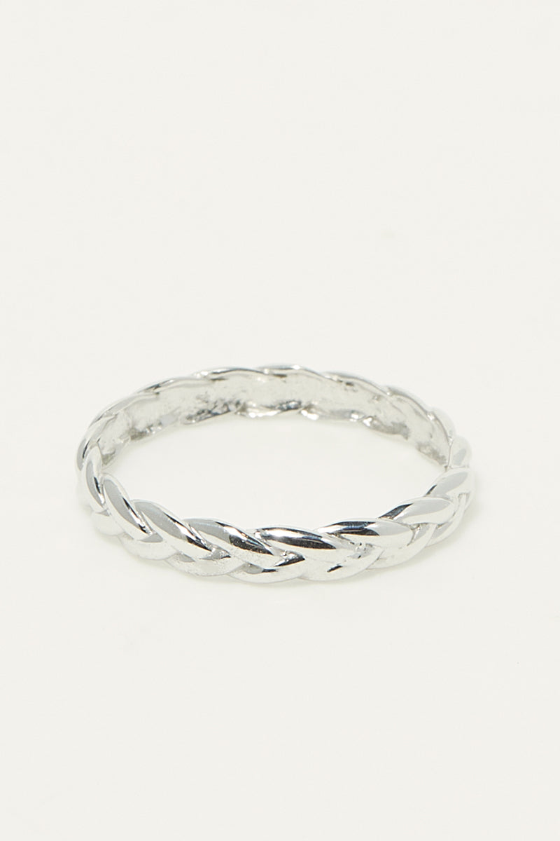 Gedraaide ring Witgoud 375/1000