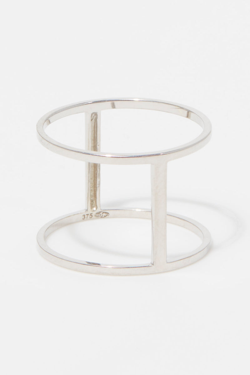 Bague "Jolie Cage Dorée" Or Blanc 375/1000