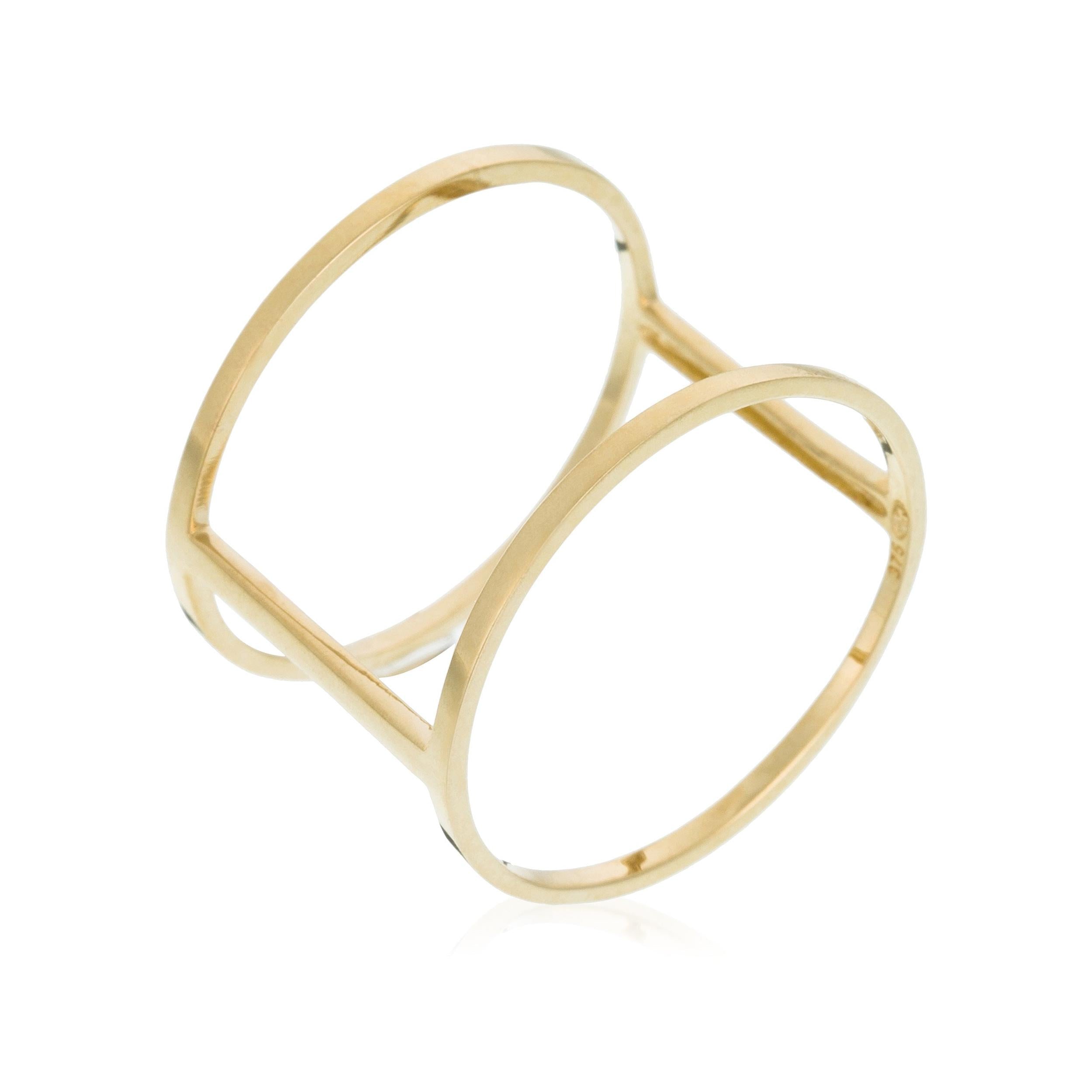 "Pretty Golden Cage" Ring, 375/1000 Yellow Gold