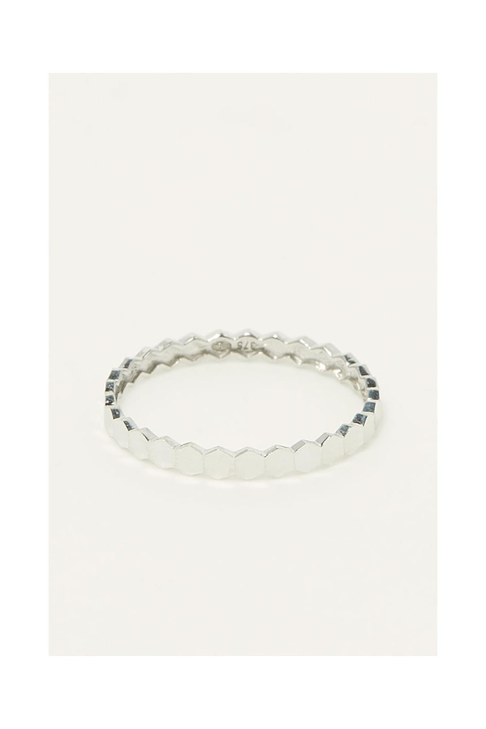 "Fiancée" Ring in 375/1000 White Gold