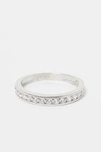 Bague "Engagement" Or Blanc 375/1000