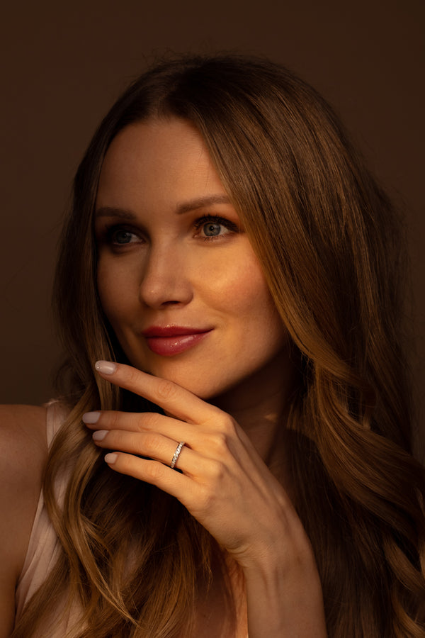 Ring "Engagement" vitt guld 375/1000