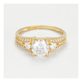 Bague "Aleena" Or Jaune 375/1000 Et Zirconium