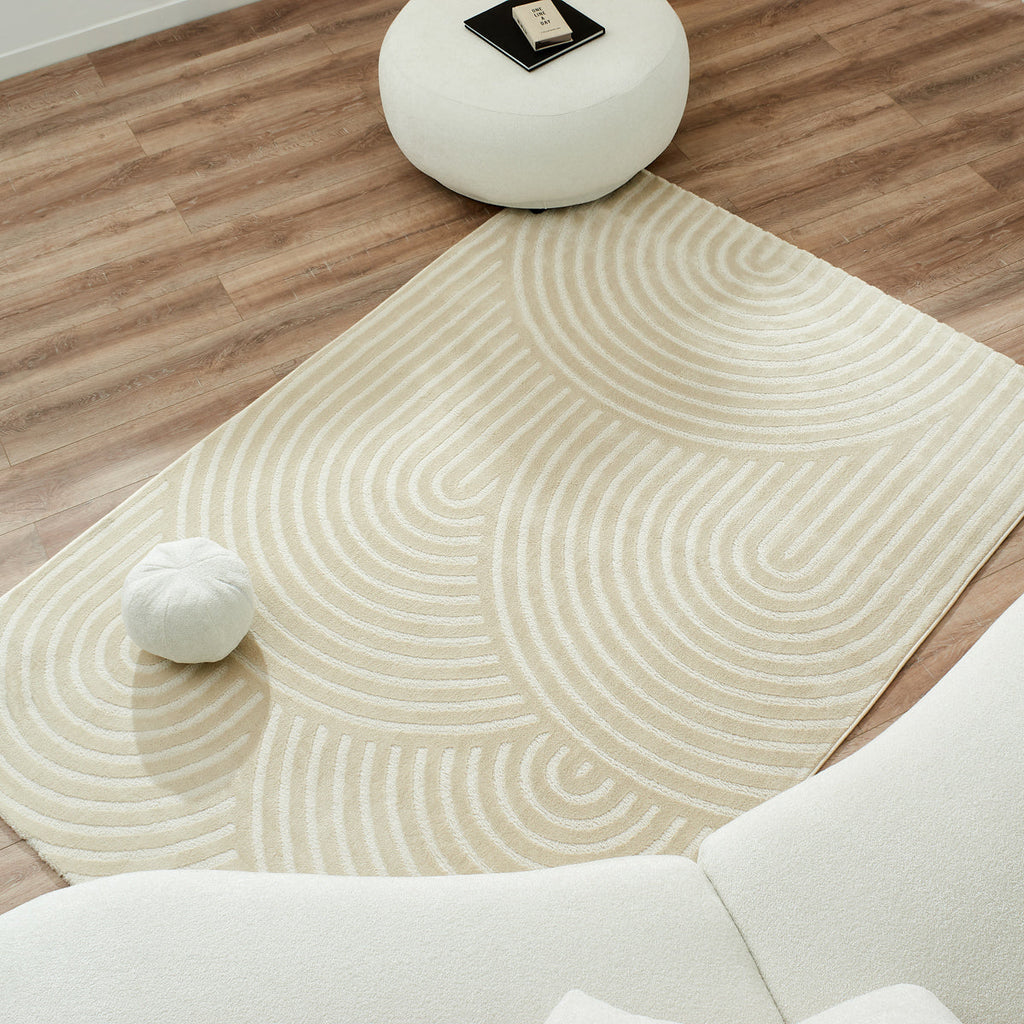BIANCA - Modern cream rug with rainbow pattern - BIA157CRE BIANCA
