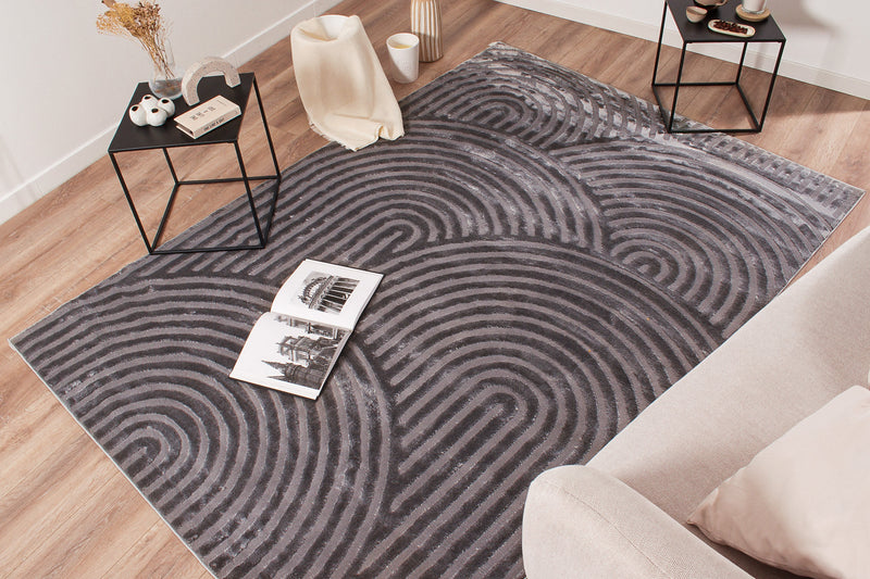 Tapis Bianca 157 - Motif Graphique - Gris - Intérieur