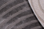 Tapis rond arc-en-ciel gris avec longs poils en relief : BIA157GRI BIANCA
